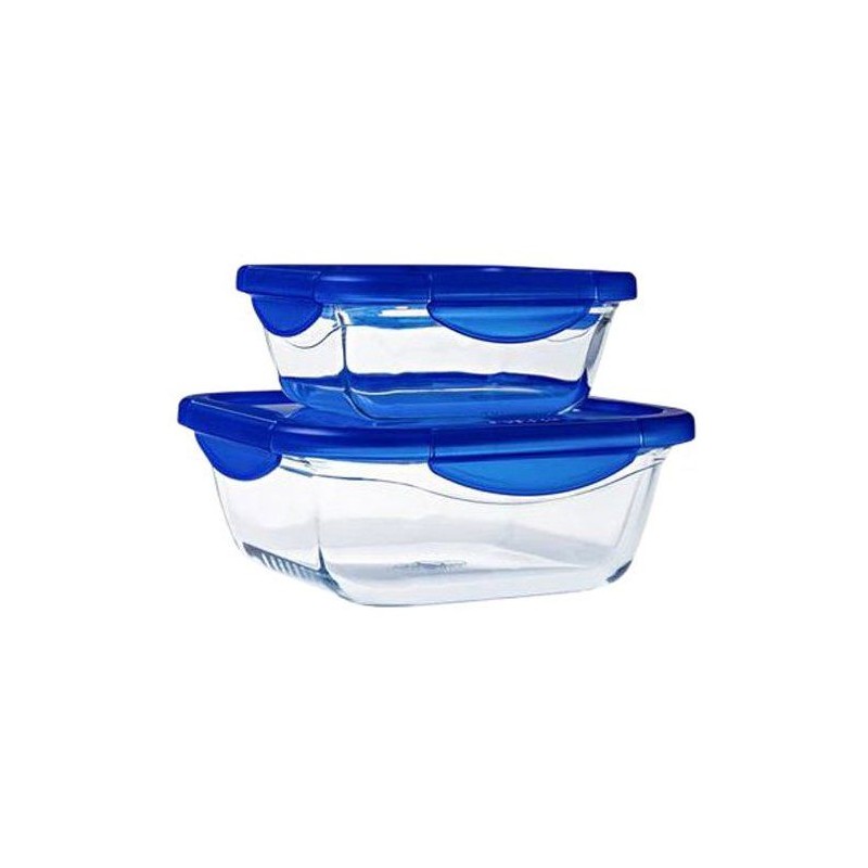 Lot de 2 boîtes de conservation carrées - PYREX - COOK & GO - Hermé