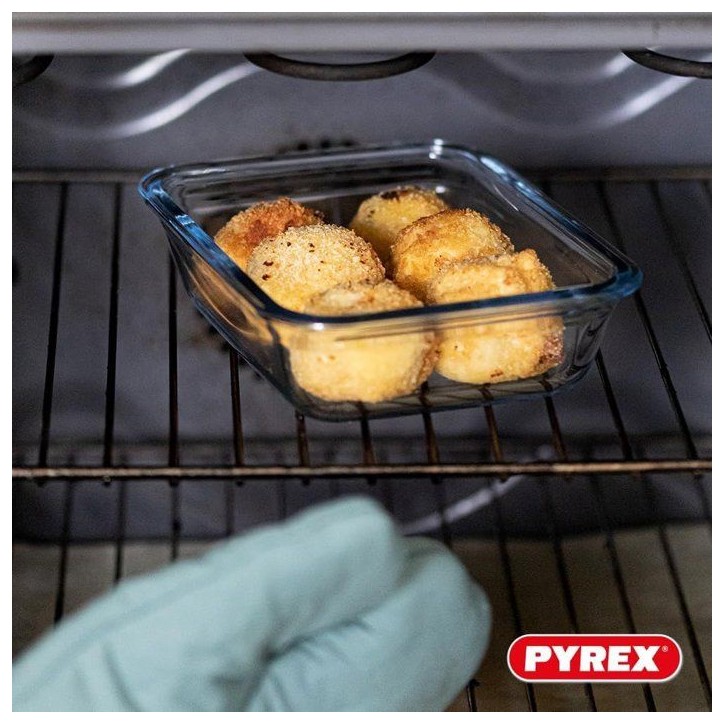 Lot de 2 boîtes de conservation carrées - PYREX - COOK & GO - Hermétique - 0,8 L et 1,9 L - Verre Lot de 2 boîtes de conservation carrées - PYREX - COOK & GO - Hermétique - 0,8 L et 1,9 L - Verre