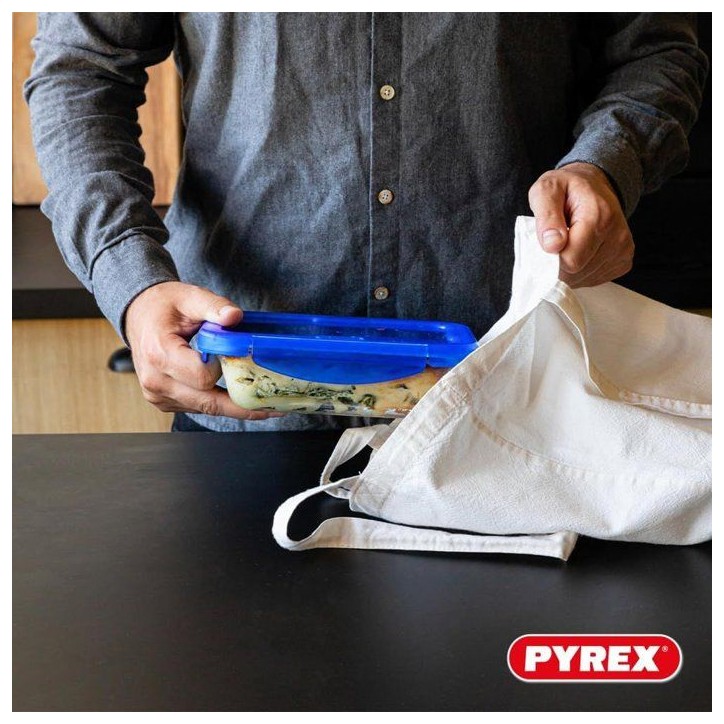 Lot de 2 boîtes de conservation carrées - PYREX - COOK & GO - Hermétique - 0,8 L et 1,9 L - Verre Lot de 2 boîtes de conservation carrées - PYREX - COOK & GO - Hermétique - 0,8 L et 1,9 L - Verre