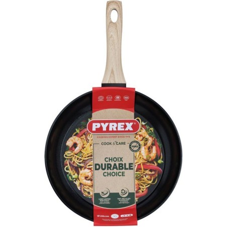 Poele - PYREX - Cook & Care - 28 cm - Anti-adhérent - Induction - San