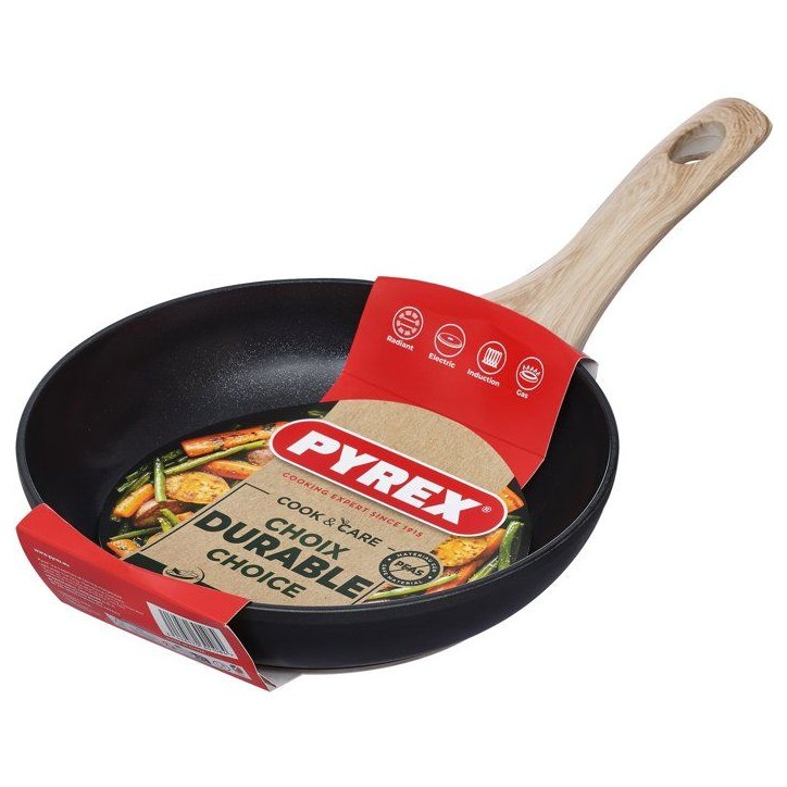 Poele - PYREX - Cook & Care - 20 cm - Anti-adhérent - Induction - Sans PFAS Poele - PYREX - Cook & Care - 20 cm - Anti-adhérent - Induction - Sans PFAS
