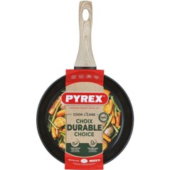 Poele - PYREX - Cook & Care - 22 cm - Anti-adhérent - Induction - San