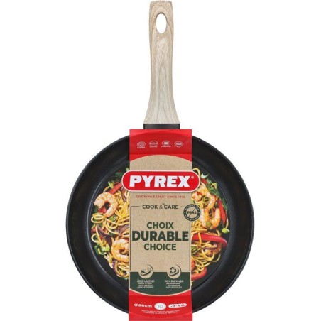 Poele - PYREX - Cook & Care - 26 cm - Anti-adhérent - Induction - San