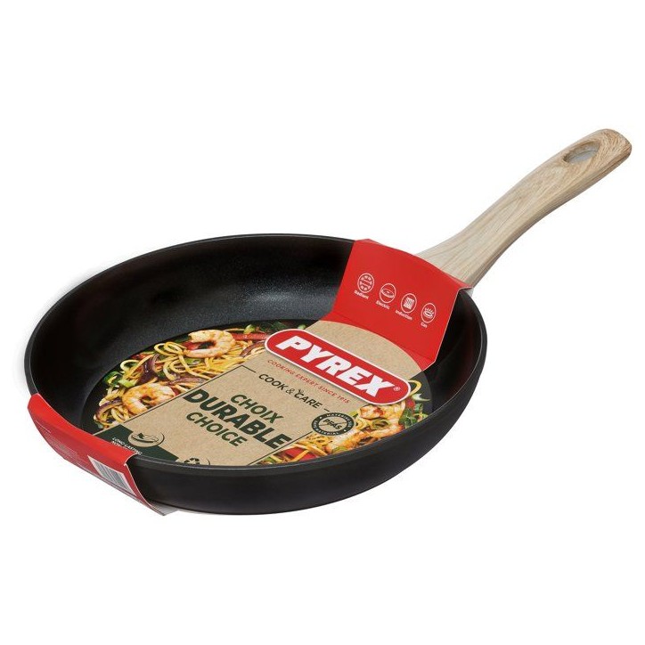 Poele - PYREX - Cook & Care - 26 cm - Anti-adhérent - Induction - Sans PFAS Poele - PYREX - Cook & Care - 26 cm - Anti-adhérent - Induction - Sans PFAS