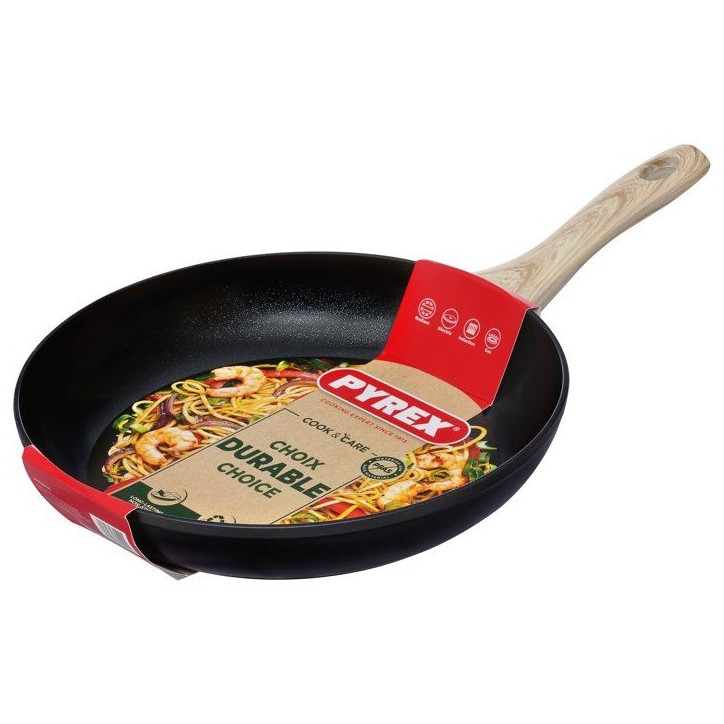 Poele - PYREX - Cook & Care - 30 cm - Anti-adhérent - Induction - Sans PFAS Poele - PYREX - Cook & Care - 30 cm - Anti-adhérent - Induction - Sans PFAS