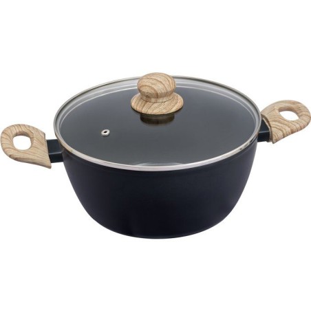 Faitout avec couvercle - PYREX - Cook & Care - 24 cm - Anti-adhérent - Induction - Sans PFAS