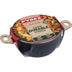 Faitout avec couvercle - PYREX - Cook & Care - 24 cm - Anti-adhérent