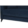 Canapé convertible 3 places - BERGAMO - Tissu bleu foncé - 2 coussin