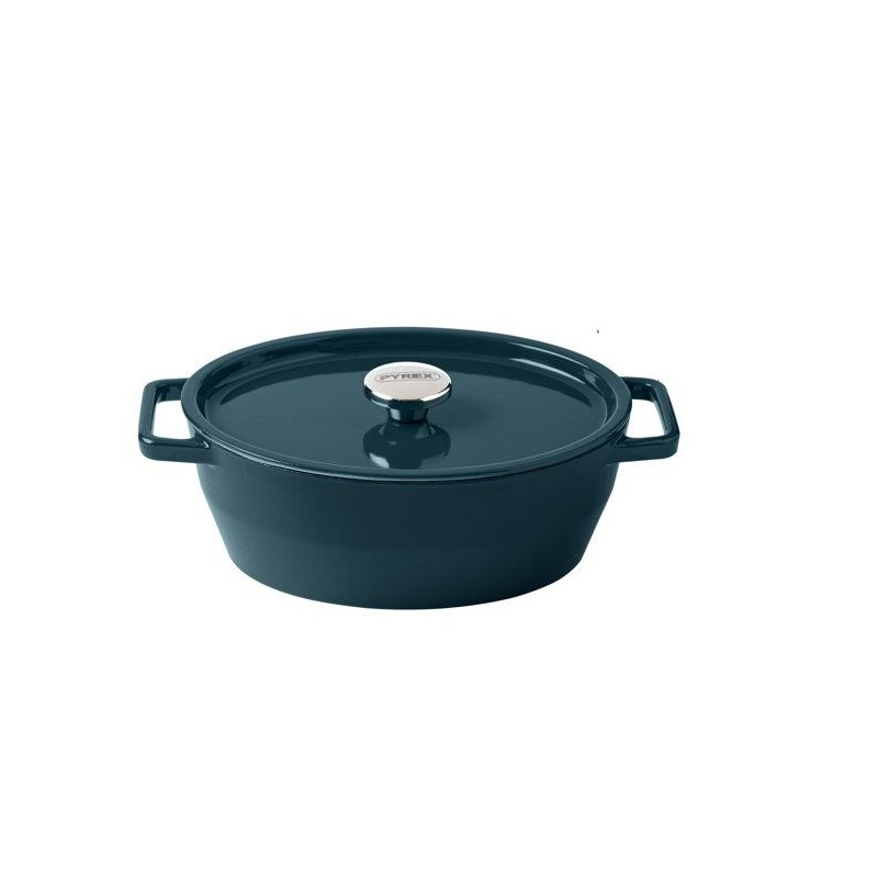 Cocotte ovale - PYREX - Slow Cook - 29 cm - Fonte - Deep Blue