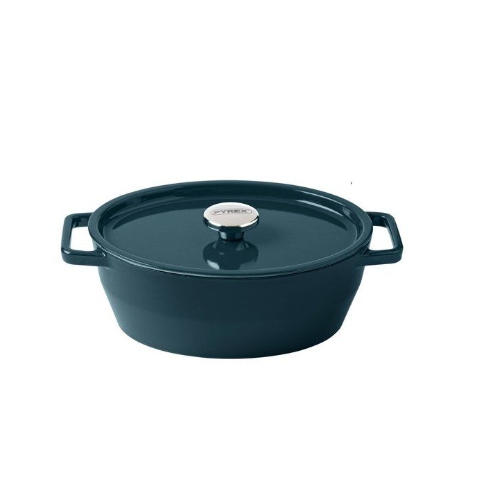 Cocotte ovale - PYREX - Slow Cook - 29 cm - Fonte - Deep Blue Cocotte ovale - PYREX - Slow Cook - 29 cm - Fonte - Deep Blue