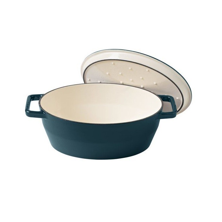 Cocotte ovale - PYREX - Slow Cook - 29 cm - Fonte - Deep Blue Cocotte ovale - PYREX - Slow Cook - 29 cm - Fonte - Deep Blue