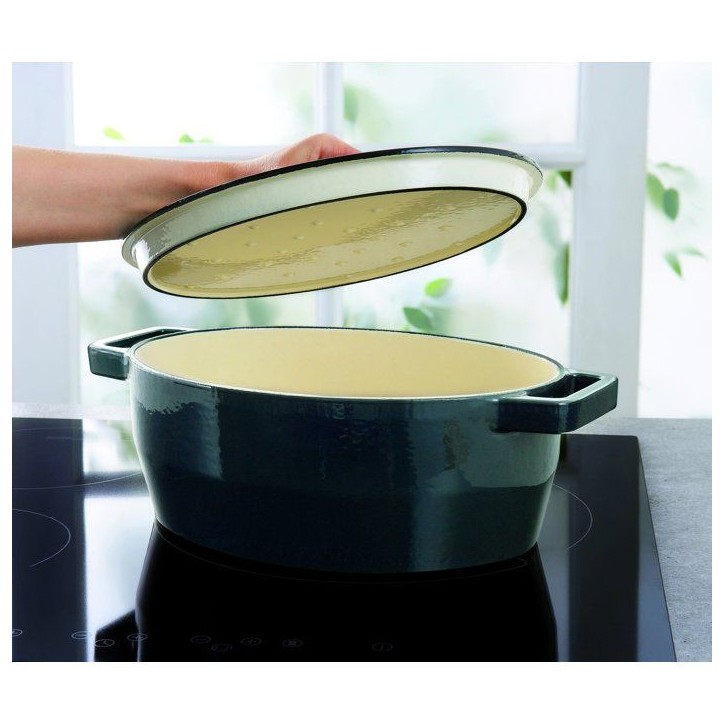 Cocotte ovale - PYREX - Slow Cook - 29 cm - Fonte - Deep Blue Cocotte ovale - PYREX - Slow Cook - 29 cm - Fonte - Deep Blue