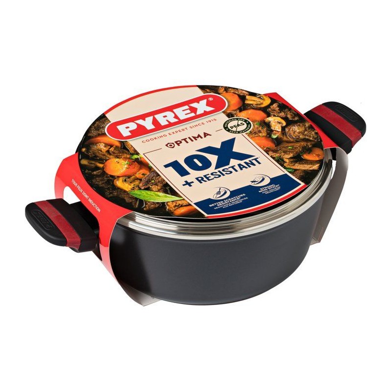 Faitout - PYREX - Optima - 24 cm - Noir