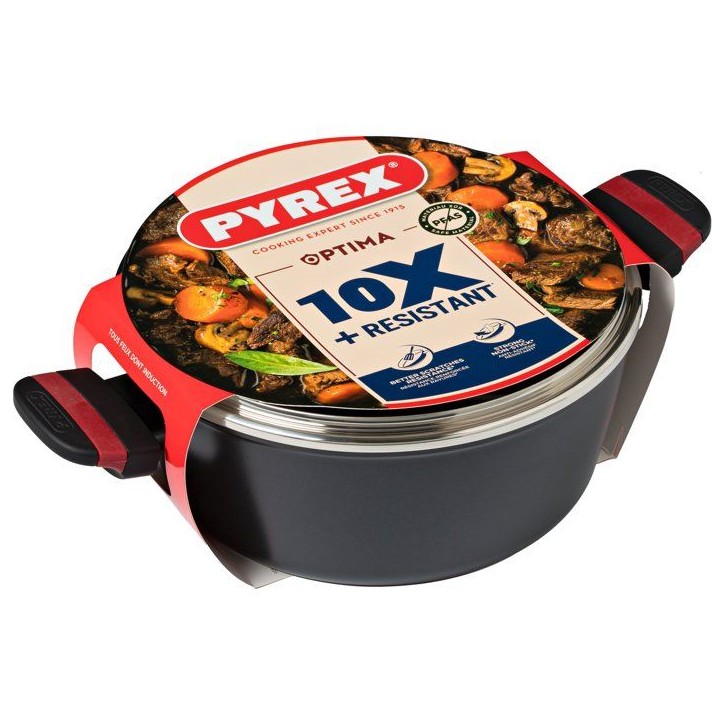 Faitout - PYREX - Optima - 24 cm - Noir Faitout - PYREX - Optima - 24 cm - Noir