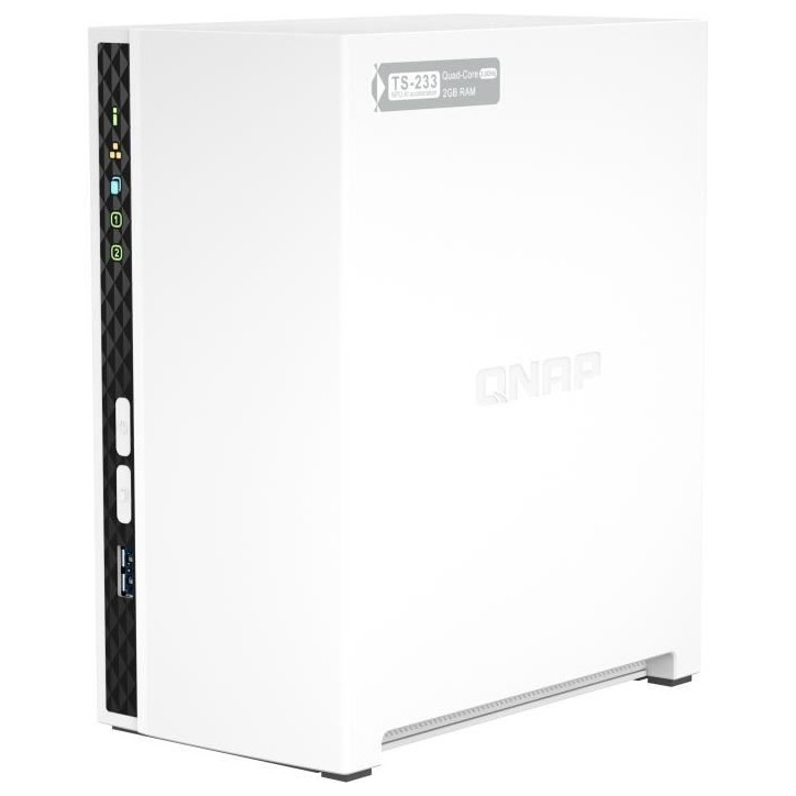 Server NAS - QNAP - TS-233 - 2 baies - 2 Go Server NAS - QNAP - TS-233 - 2 baies - 2 Go
