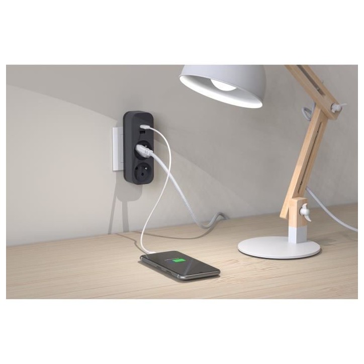 Biplite - QUARX - 2P 16A - Avec USB-A et USB-C, conforme NF Biplite - QUARX - 2P 16A - Avec USB-A et USB-C, conforme NF