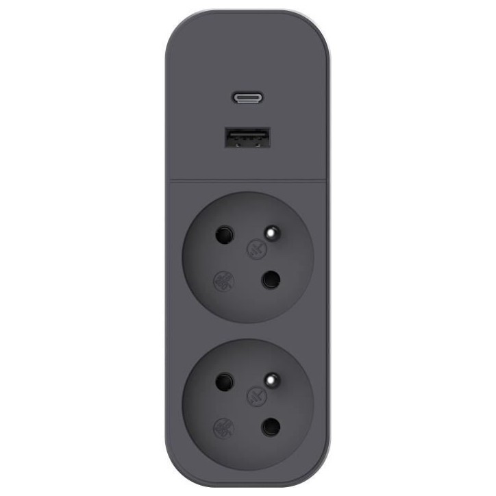 Biplite - QUARX - 2P 16A - Avec USB-A et USB-C, conforme NF Biplite - QUARX - 2P 16A - Avec USB-A et USB-C, conforme NF