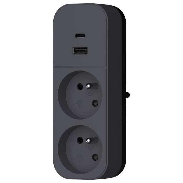 Biplite - QUARX - 2P 16A - Avec USB-A et USB-C, conforme NF Biplite - QUARX - 2P 16A - Avec USB-A et USB-C, conforme NF
