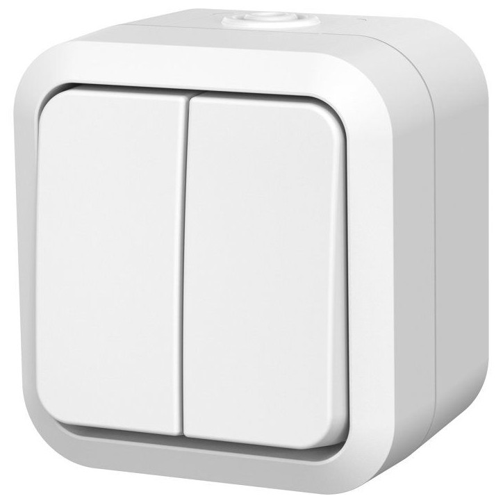 Double va-et-vient étanche - QUARX - Aqua Pro - IP55 - 250V - 10AX - Connexion rapide - Blanc Double va-et-vient étanche - QUARX - Aqua Pro - IP55 - 250V - 10AX - Connexion rapide - Blanc