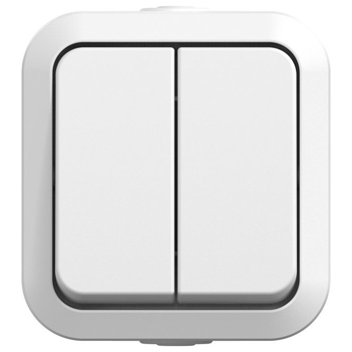 Double va-et-vient étanche - QUARX - Aqua Pro - IP55 - 250V - 10AX - Connexion rapide - Blanc Double va-et-vient étanche - QUARX - Aqua Pro - IP55 - 250V - 10AX - Connexion rapide - Blanc