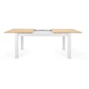 Table a manger extensible BERGEN - Décor chene artisan et blanc - Ral