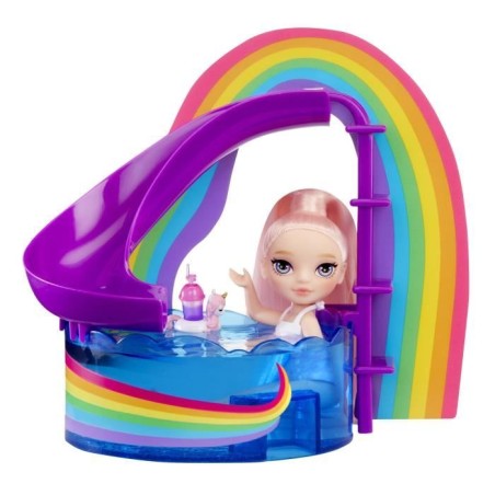 Jeu de société - MGA - Piscine arc en ciel avec toboggan - Poupée Blush - 10 pieces - Multicolore