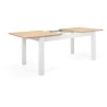 Table a manger extensible BERGEN - Décor chene artisan et blanc - Ral