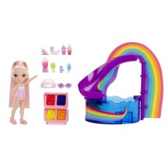 Jeu de société - MGA - Piscine arc en ciel avec toboggan - Poupée B