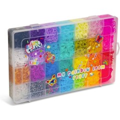 Kit créatif DIY bracelets élastiques - BANDAI - Rainbow Loom - Treasure Trove - 11 000 élastiques et accessoires