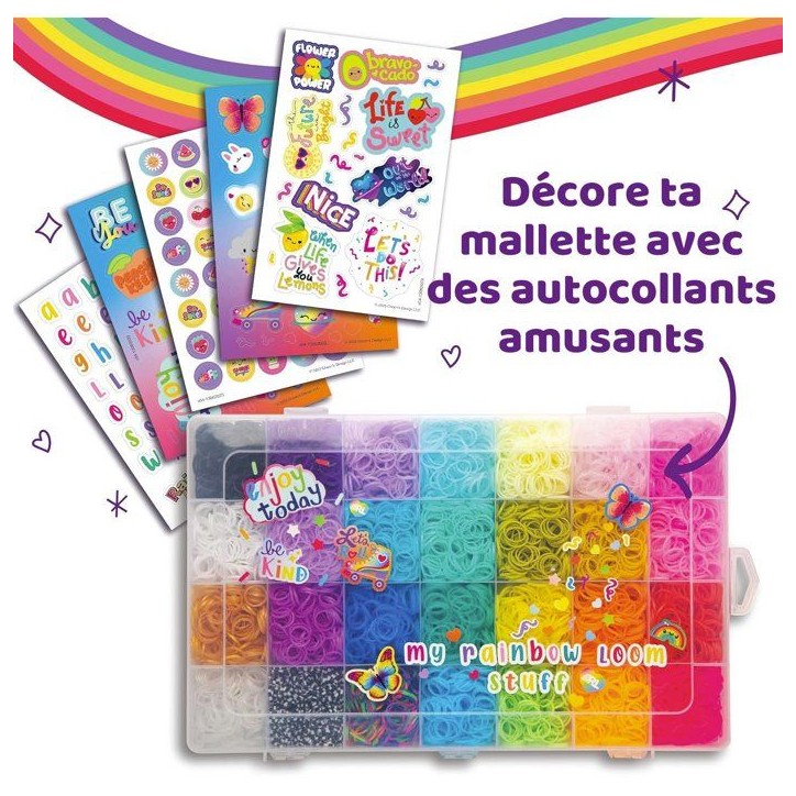 Kit créatif DIY bracelets élastiques - BANDAI - Rainbow Loom - Treasure Trove - 11 000 élastiques et accessoires Kit créatif DIY bracelets élastiques - BANDAI - Rainbow Loom - Treasure Trove - 11 000 élastiques et accessoires