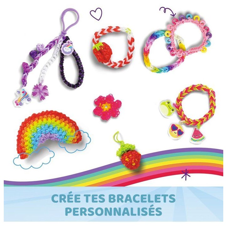 Kit créatif DIY bracelets élastiques - BANDAI - Rainbow Loom - Treasure Trove - 11 000 élastiques et accessoires Kit créatif DIY bracelets élastiques - BANDAI - Rainbow Loom - Treasure Trove - 11 000 élastiques et accessoires