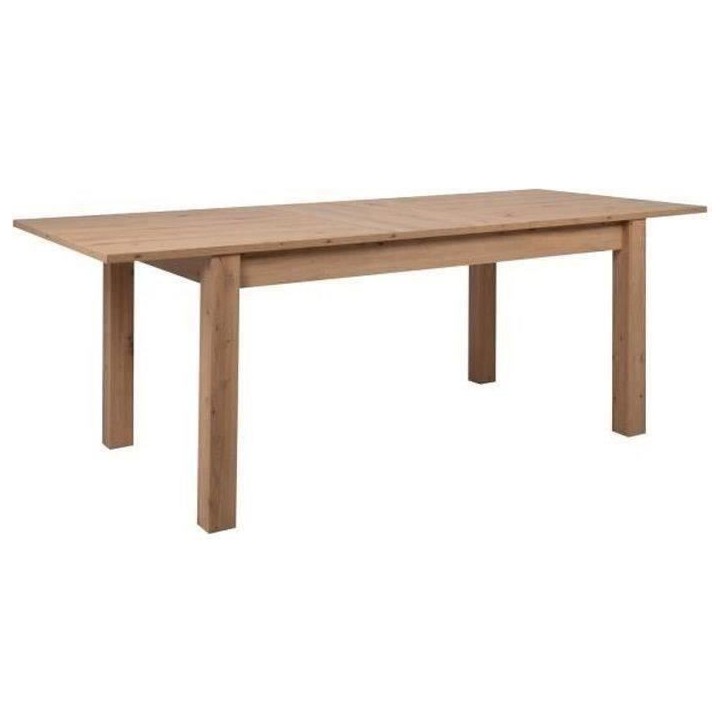 Table a manger extensible 6-10 personnes - Rectangulaire - MDF - Industriel - Bergen - L 160-200 x P 75 x H 90 cm Table a manger extensible 6-10 personnes - Rectangulaire - MDF - Industriel - Bergen - L 160-200 x P 75 x H 90 cm