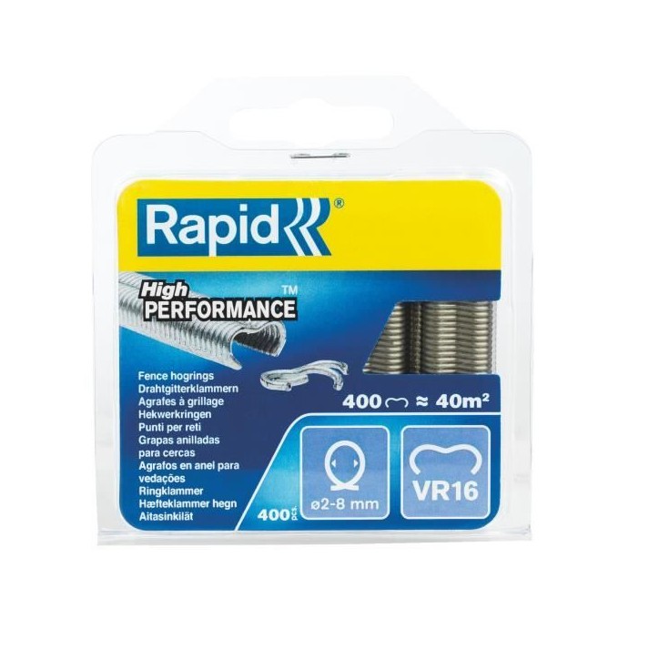 Agrafes a grillage VR16 Rapid Agraf galvas 400 agr Agrafes a grillage VR16 Rapid Agraf galvas 400 agr