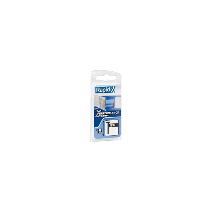 Clous galvanisés RAPID N°8/25 mm - Fil fin - Pack de 200 Clous galvanisés RAPID N°8/25 mm - Fil fin - Pack de 200