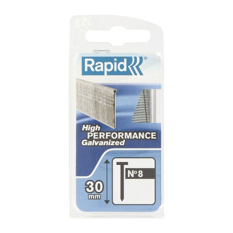 Pointes - RAPID - N°8 - Galvanisées - Fil fin - 30 mm