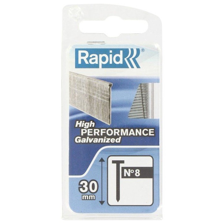 Pointes - RAPID - N°8 - Galvanisées - Fil fin - 30 mm Pointes - RAPID - N°8 - Galvanisées - Fil fin - 30 mm