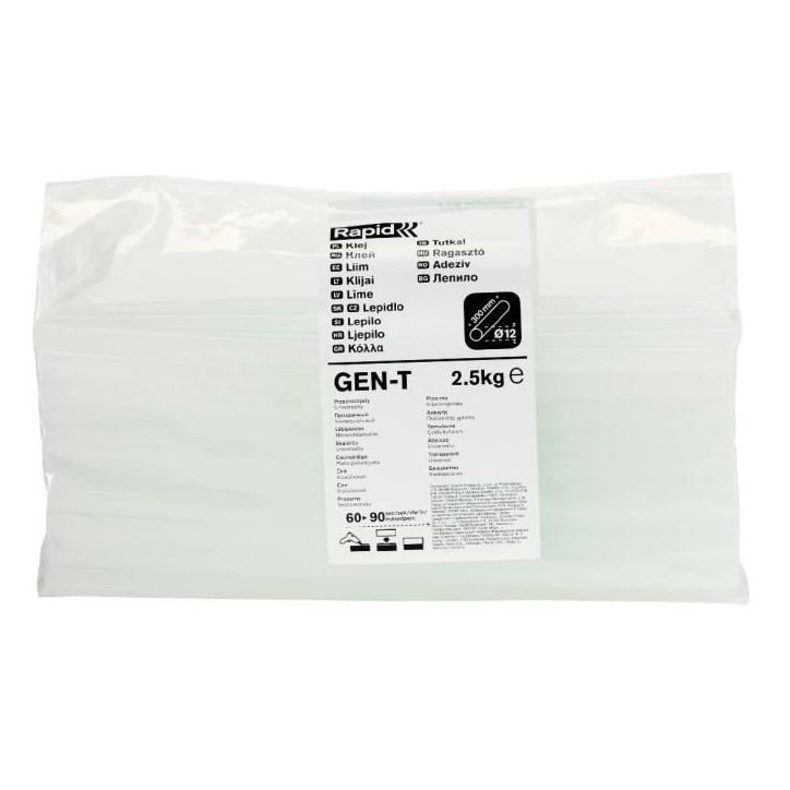 RAPID GENT-T Colle professionnelle universelle multi-usages - 12 mm - 2,5 kg RAPID GENT-T Colle professionnelle universelle multi-usages - 12 mm - 2,5 kg