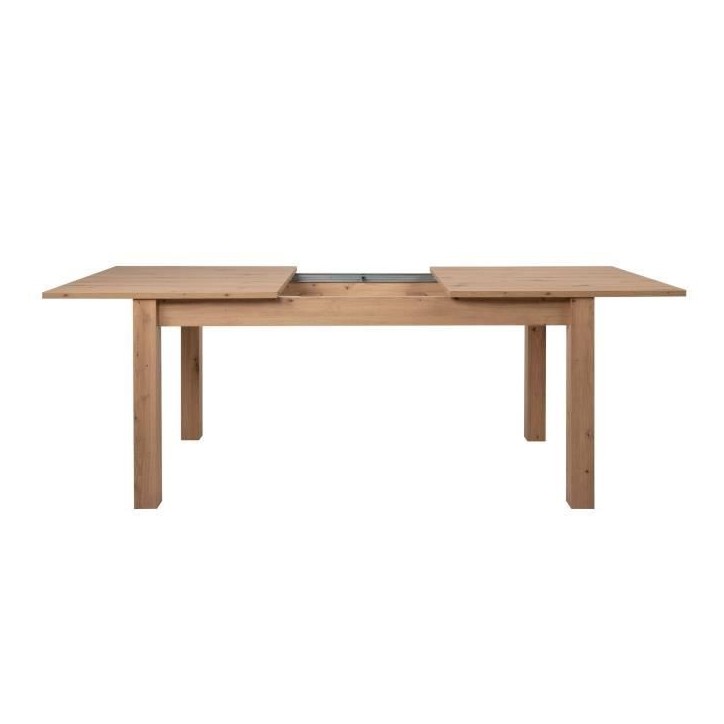 Table a manger extensible 6-10 personnes - Rectangulaire - MDF - Industriel - Bergen - L 160-200 x P 75 x H 90 cm Table a manger extensible 6-10 personnes - Rectangulaire - MDF - Industriel - Bergen - L 160-200 x P 75 x H 90 cm