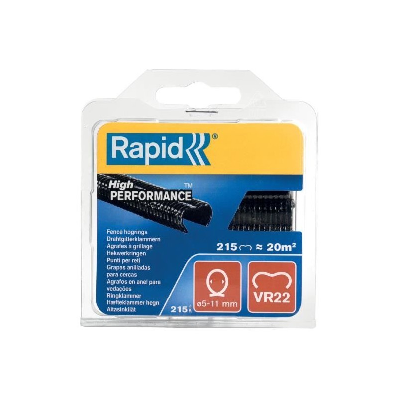 RAPID 215 agrafes VR22 noires