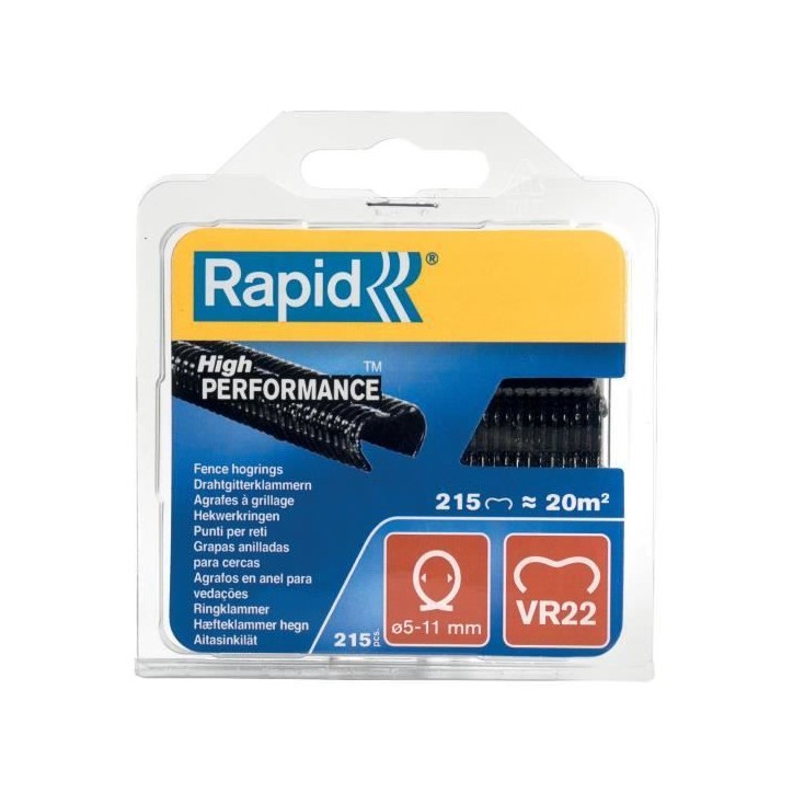RAPID 215 agrafes VR22 noires RAPID 215 agrafes VR22 noires