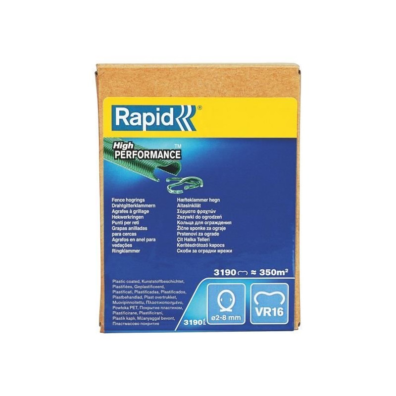 RAPID 3190 agrafes VR16 vertes