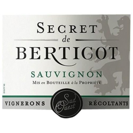 Secret de Berticot Sauvignon AOC Côtes de Duras - Vin blanc du Sud-Ouest 2024