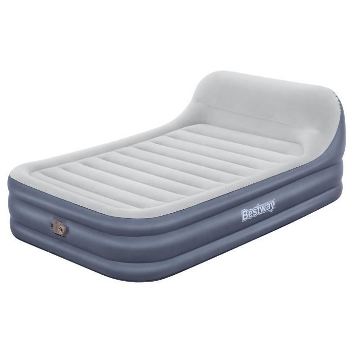 Lit gonflable - BESTWAY - 67923 - Tritech™ SleekFlow™ - 2 places, 226 x 152 x 84 cm, tete de lit, pompe intégrée Lit gonflable - BESTWAY - 67923 - Tritech™ SleekFlow™ - 2 places, 226 x 152 x 84 cm, tete de lit, pompe intégrée
