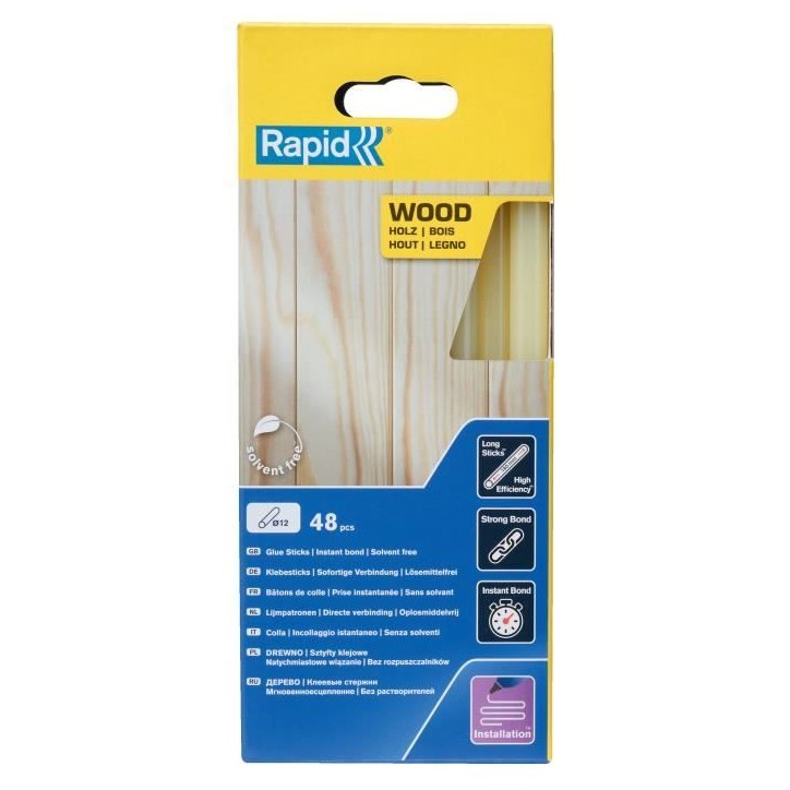 Rapid Bâtons de colle Bois 12 mm Rapid Bâtons de colle Bois 12 mm