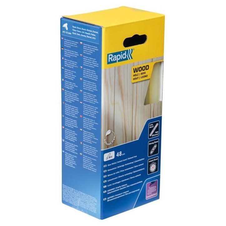 Rapid Bâtons de colle Bois 12 mm Rapid Bâtons de colle Bois 12 mm