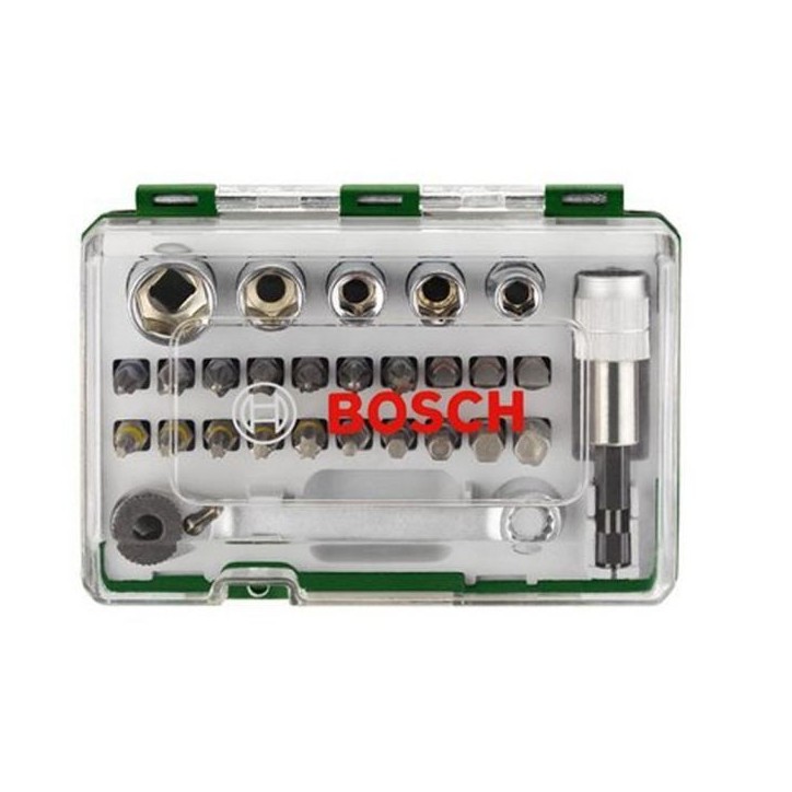 Set vissage mixte Bosch - Kit 27 pieces, Assortiment d'Embouts de Vissage avec Cliquet