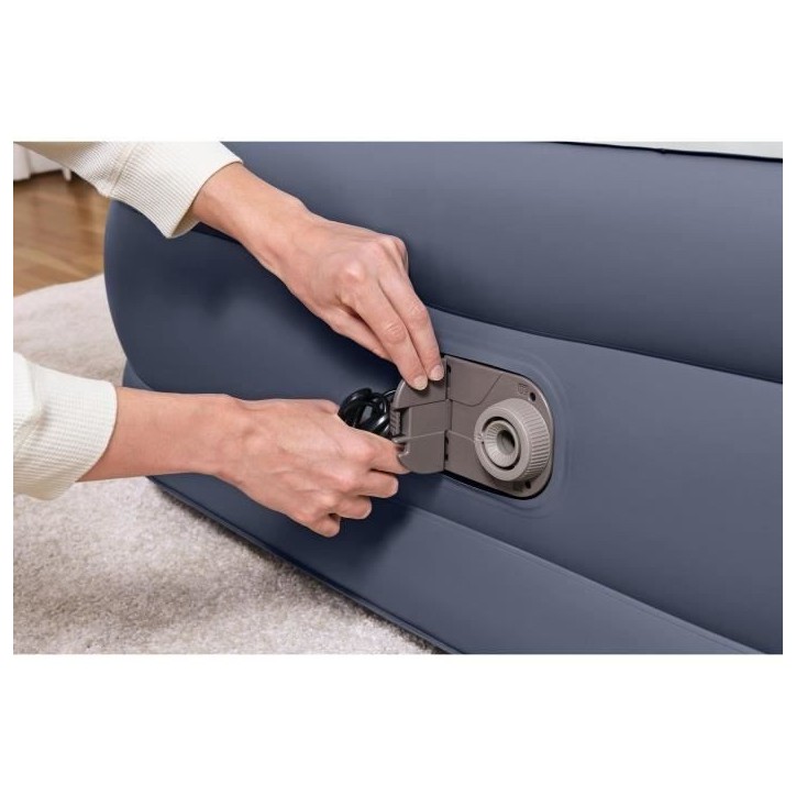 Lit gonflable - BESTWAY - 67923 - Tritech™ SleekFlow™ - 2 places, 226 x 152 x 84 cm, tete de lit, pompe intégrée Lit gonflable - BESTWAY - 67923 - Tritech™ SleekFlow™ - 2 places, 226 x 152 x 84 cm, tete de lit, pompe intégrée