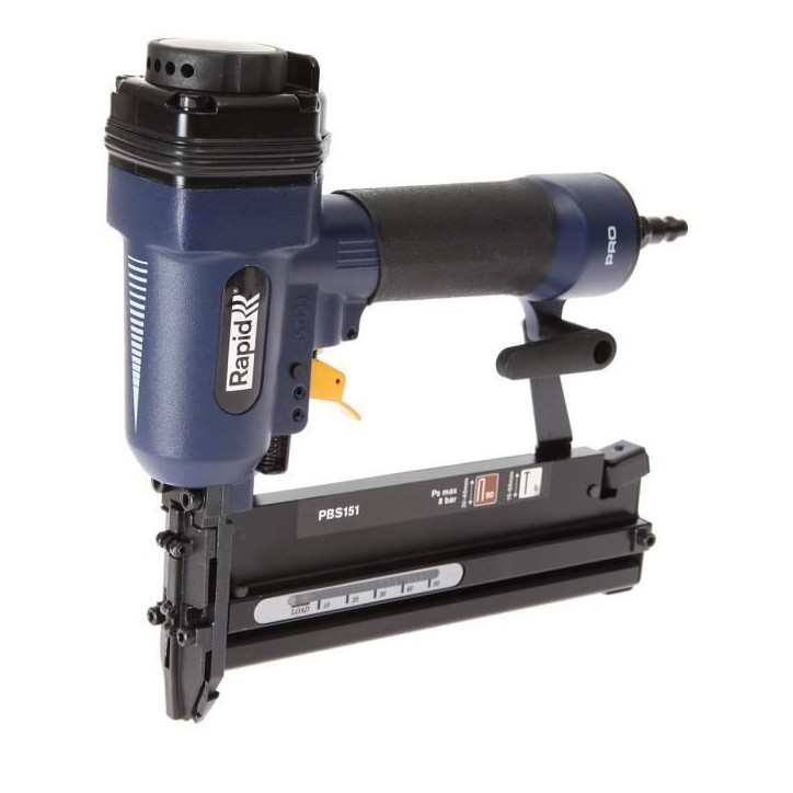 Agrafeuse cloueuse pneumatique RAPID PRO PBS151 - pour agrafes 90 de 20 a 40 mm et pointes 8 de 15 a 50mm Agrafeuse cloueuse pneumatique RAPID PRO PBS151 - pour agrafes 90 de 20 a 40 mm et pointes 8 de 15 a 50mm