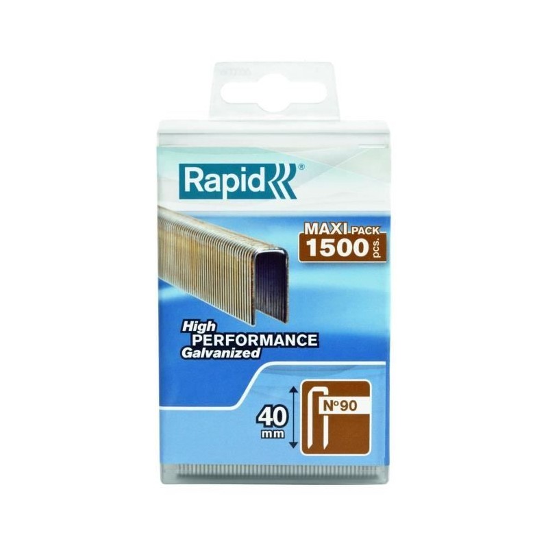 RAPID 1500 agrafes 90/40mm galvanisées