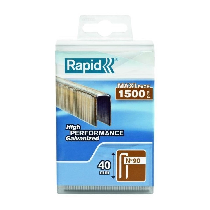 RAPID 1500 agrafes 90/40mm galvanisées RAPID 1500 agrafes 90/40mm galvanisées